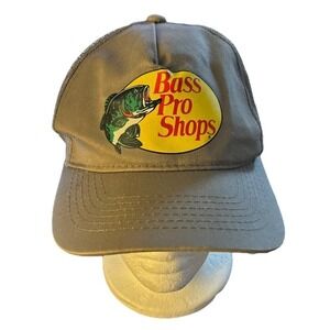 Bass Pro Shops Hat Gray Trucker Cap Adult Fishing Outdoors Logo
